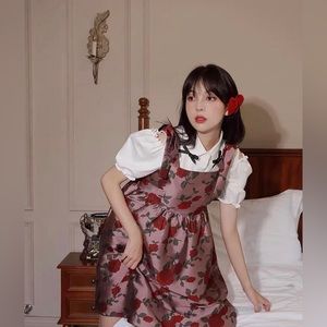 Floral dress with shirt (vintage style)